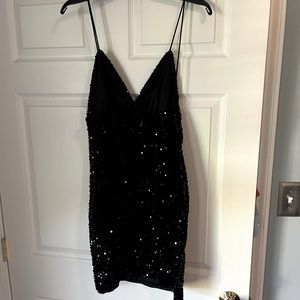 Super sexy sequin black dress